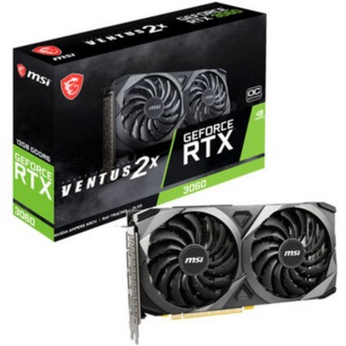 MSI 지포스 RTX 3060 벤투스 2X OC D6 12GB 그래픽카드 (MSI코리아), 1개 대표 이미지 - MSI 게이밍 모니터 추천