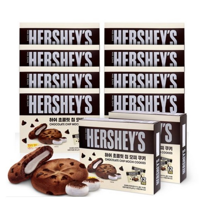 허쉬 초콜릿 칩 모찌 쿠키, 240g, 10개 대표 이미지 - 허쉬 초콜릿 추천