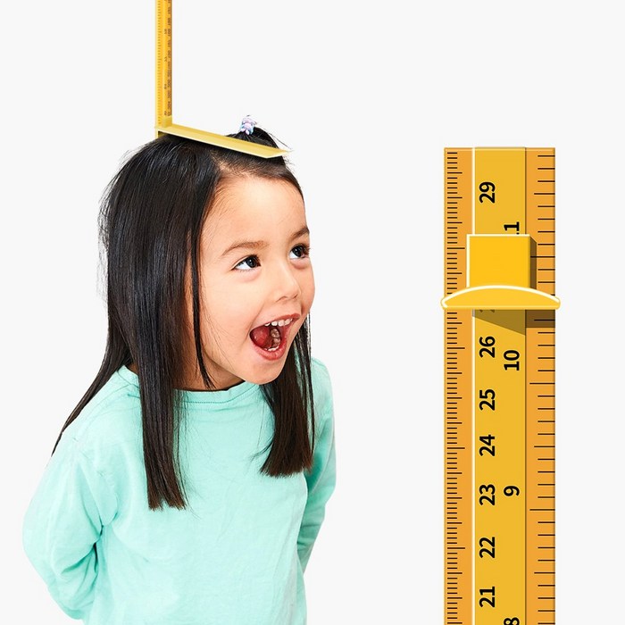 모두달라 실용적인 온가족 어린이 키재기자 키측정기, 180cm, 노랑 대표 이미지 - 키재기 추천