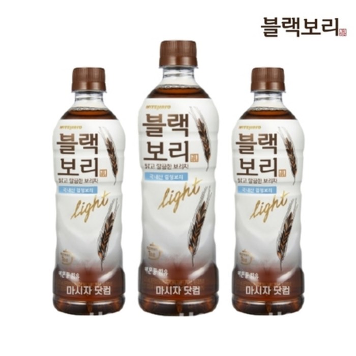 블랙보리라이트 520ml x 24개입 보리차음료 사무실 가정용 식자재, 24x1, 상세참조 대표 이미지 - 보리차 음료수 추천