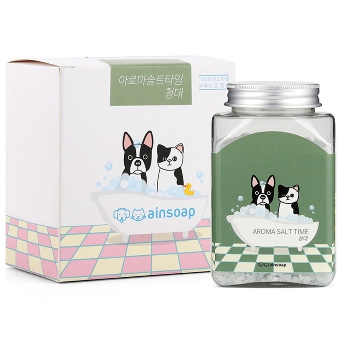 아인솝 아로마솔트타임 강아지 입욕제 청대  전용스푼  입욕제망, 260g, 1세트