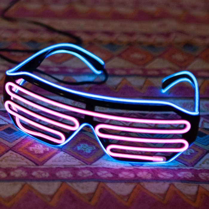 파티블루 LED안경 할로윈 파티안경 인싸템, A형(핑크+블루테)