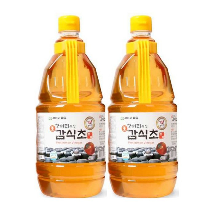 자연과발효 3년숙성 자연발효 항아리숙성 감식초, 1.8L, 2개 대표 이미지 - 감귤초 추천