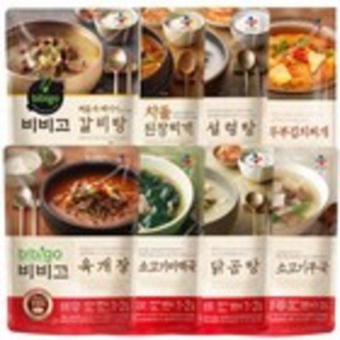 비비고 국 탕 찌개 8종, 3.82kg, 1세트 대표 이미지 - 비비고 국 추천