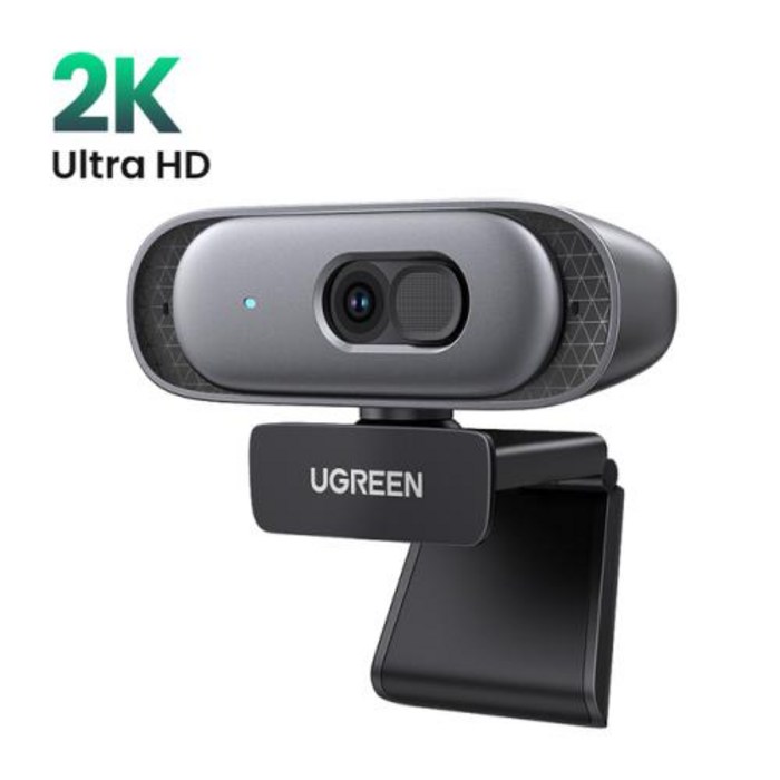 유튜브카메라 브이로그카메라 UGREEN USB 웹캠 2K HD 미니 노트북 컴퓨터 웹 듀얼 마이크 줌 통화용, 1) 2K 30fps 대표 이미지 - 스트리밍 캠 추천