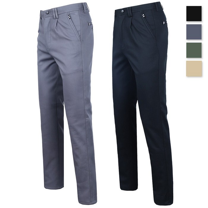 노블진 남자면바지 스판 치노팬츠 편한 코튼팬츠 링클프리 빅사이즈 대표 이미지 - 치노팬츠 추천