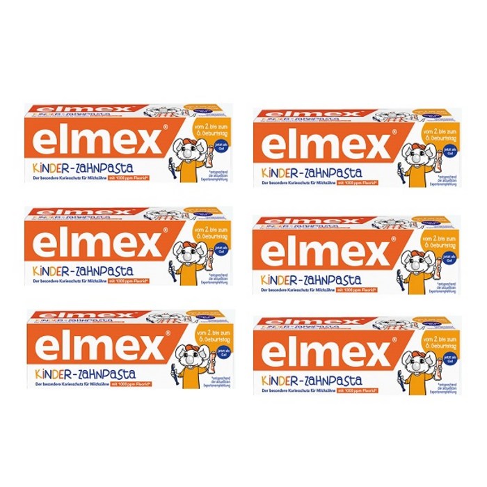 엘멕스 킨더 치약 (0~6세) 50ml 6개, 단일상품