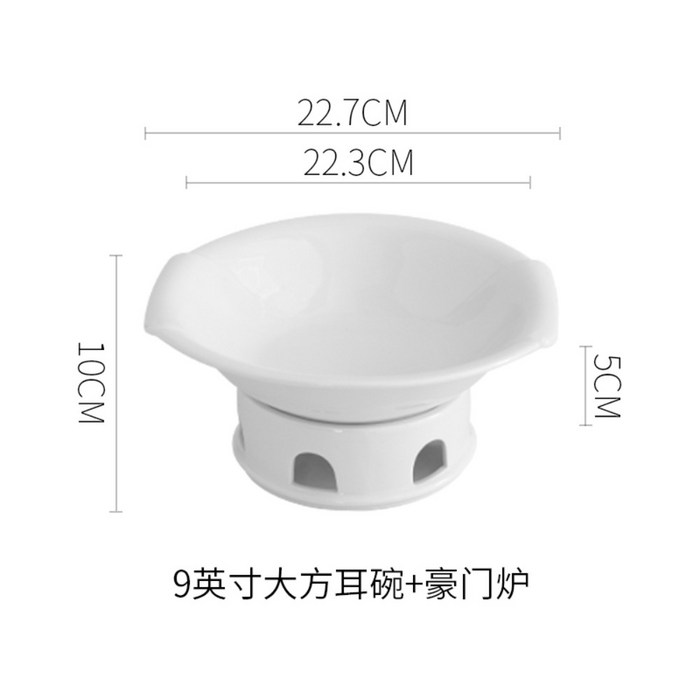 가정용 미니화로 탕 보쌈 수육 푸드 음식 워머 그릇 도자기 세라믹 보온 플레이팅 접시 램프, 12인치원통형플레이트+원통형난로캔들 대표 이미지 - 보쌈수육 추천