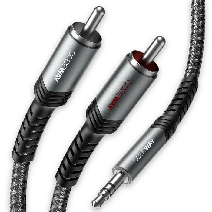 코드웨이 3.5mm AUX to 2RCA 스테레오 오디오 케이블, 1.5M 대표 이미지 - 스테레오 케이블 추천