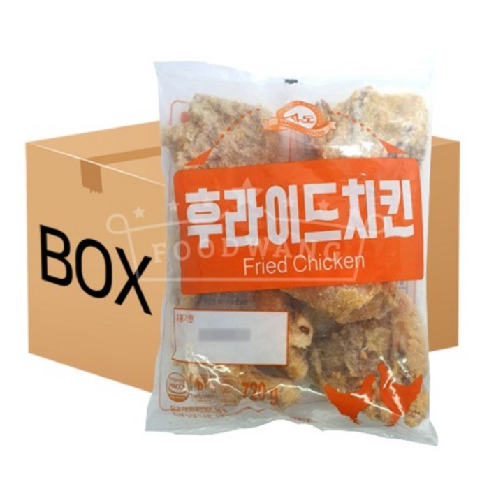 [상도푸드]후라이드치킨[720gX10개(1BOX), 1개, 720g 대표 이미지 - 후라이드 치킨 추천