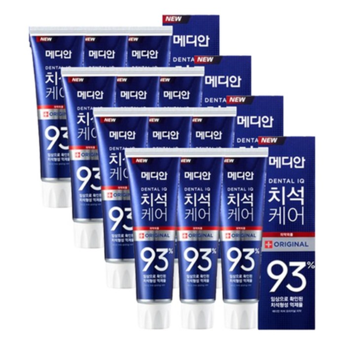 메디안 치석케어 오리지널 치약 120g 12개 대표 이미지 - 치석 치약 추천