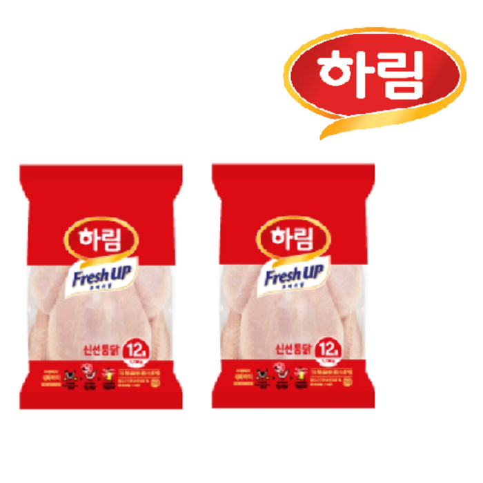 하림 프레쉬업 냉장 생닭 11호 (1050g 이상) 2마리, 1050g 대표 이미지 - 생닭 11호 추천