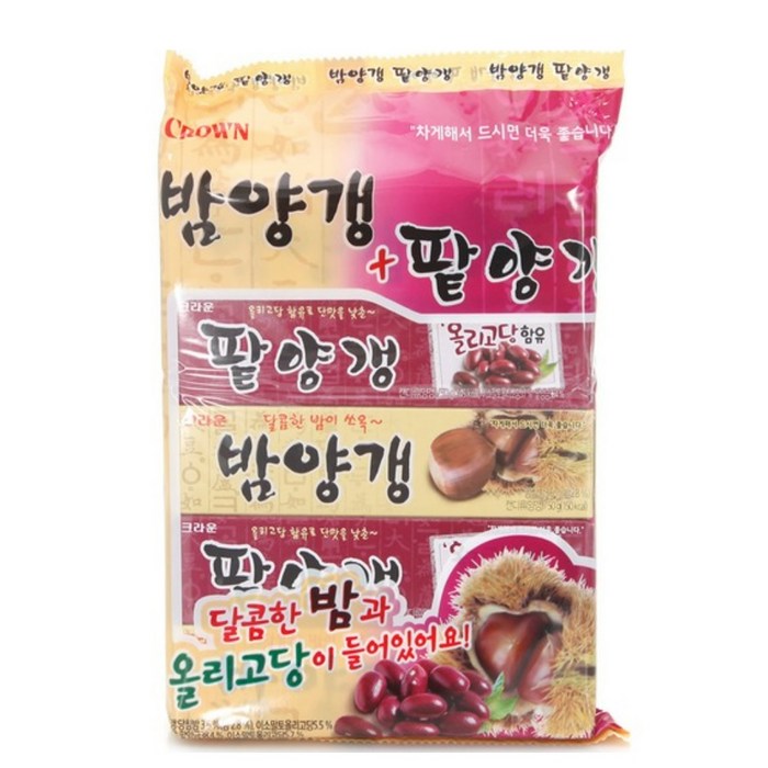 크라운 밤+팥 연양갱 50g, 10개 대표 이미지 - 양갱 추천