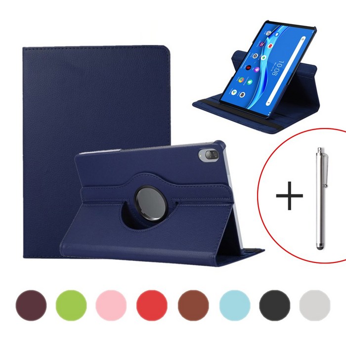 레노버 P11 태블릿 가죽 북커버 회전형 케이스 LENOVO TAB, 브라운, 레노버탭 P11 대표 이미지 - 레노버 P11 케이스 추천