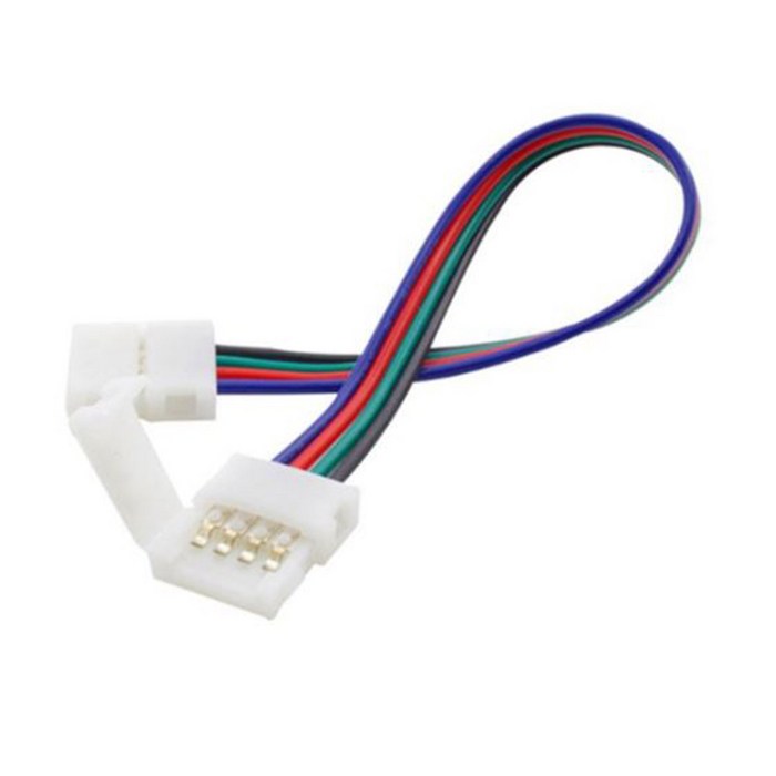 비상 RGB 5050 LED바 연결 케이블 커넥터 4핀 15cm 대표 이미지 - RGB 줄조명 추천