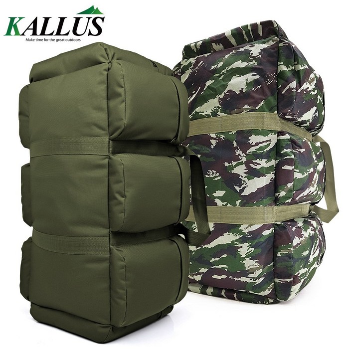 KALLUS 멀티 의류대 100L 포켓 8개, 카키 대표 이미지 - 군인 가방 추천