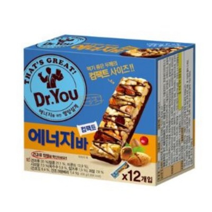 닥터유 에너지바 컴팩트, 408g, 1개 대표 이미지 - 프로틴 간식 추천