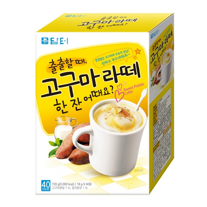 담터 고구마라떼, 18g, 40개 대표 이미지 - 쌍화차 추천