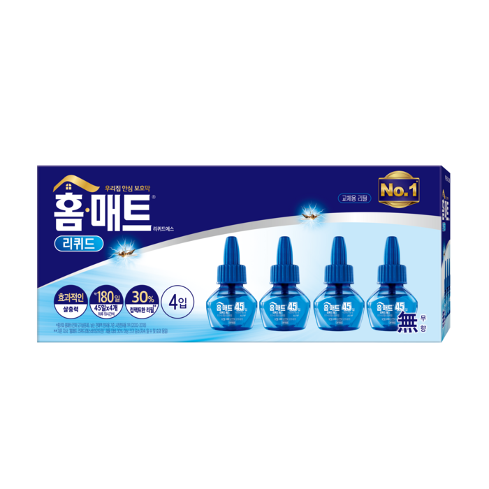 홈매트 45일 리퀴드 에스 리필, 29ml, 4개 대표 이미지 - 모기약 추천