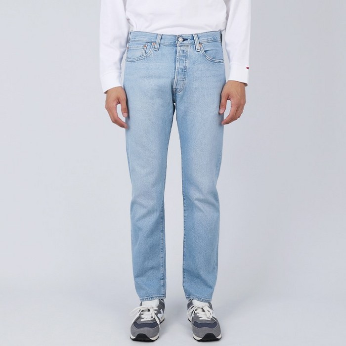 리바이스 남성 청바지 501 오리지널 라이트블루 005013365