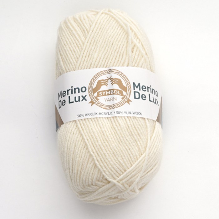 삼남뜨개실 메리노디럭스 10+1 울실 의류실 목도리실 겨울실, Merino DeLux, 01 아이보리 대표 이미지 - 목도리 뜨개실 추천