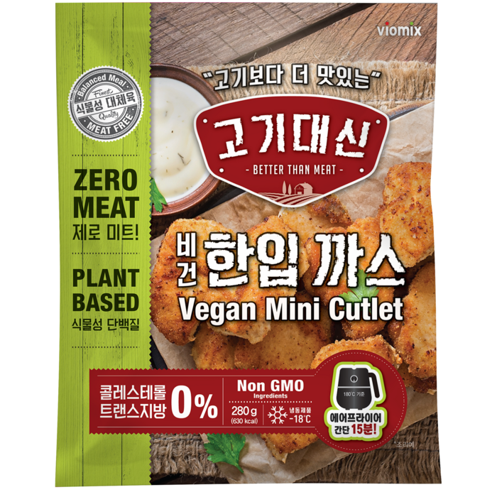 고기대신 콩고기 비건 한입까스 채식 대체육 280g, 1개, 단품 대표 이미지 - 한입 돈까스 추천