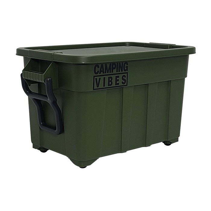 캠핑바이브스 멀티카고박스 기본구성 캠핑박스 토트박스, 1단, 1개, 그린