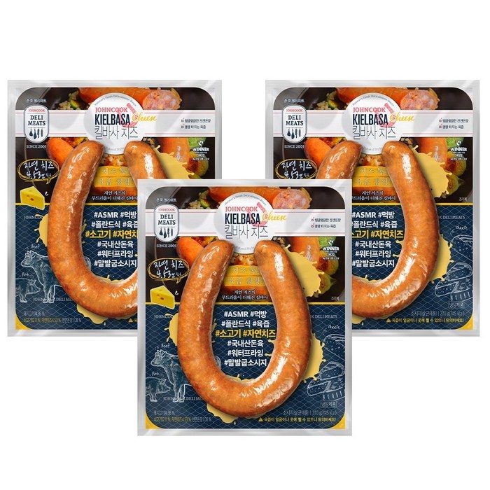 존쿡델리미트 킬바사 치즈 270g X 3개 대표 이미지 - 살치촌 추천