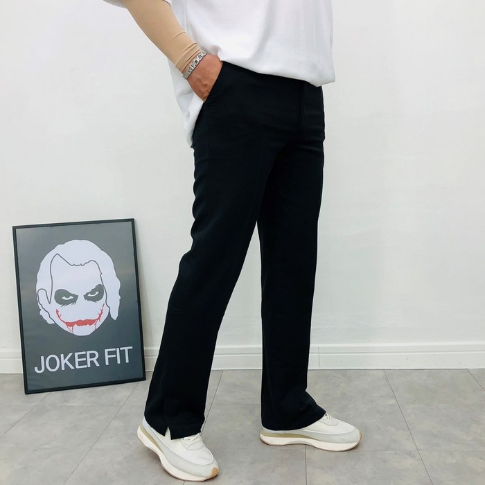 조커핏 남자 슬림일자핏 세미와이드 옆트임 데일리 스판 슬랙스 9컬러 대표 이미지 - TR 슬랙스 추천