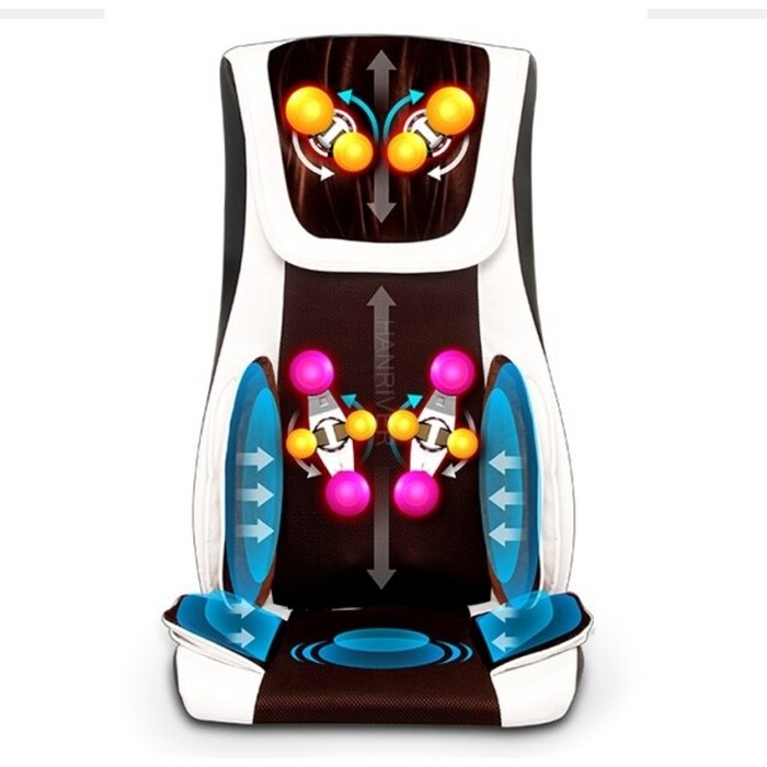 안마의자 가성비 클래식 전신 전기 마사지 의자 진동 매트 열 목 등 마사지 쿠션 장치, 220V, EU 플러그, 다중 대표 이미지 - 코지마 안마의자 추천