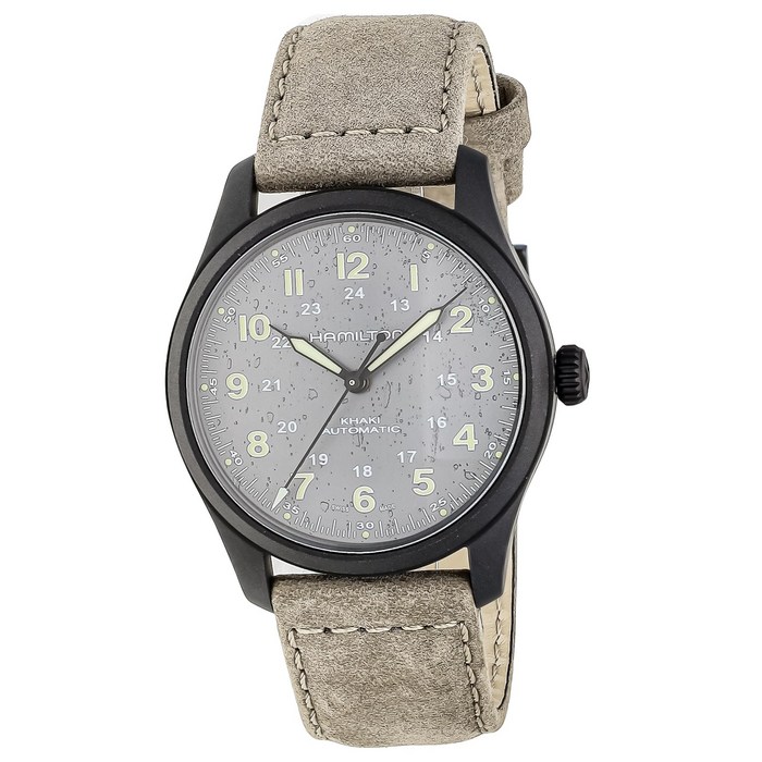 [해밀턴] 카키 필드 Titanium Auto 회색 문자판 티타늄 사파이어 유리 자동 권 38MM 스위스 Watch 시계 시계 브랜드 H70215880 남성 [] 대표 이미지 - 해밀턴 시계 추천