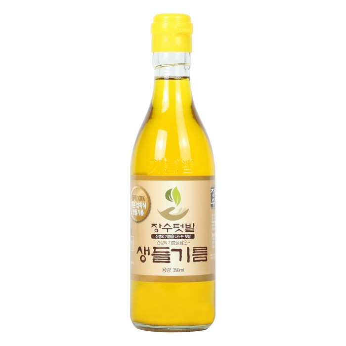 장수텃밭 아침에 한숟갈 건강 생들기름 350ml, 1개 대표 이미지 - 들기름 추천