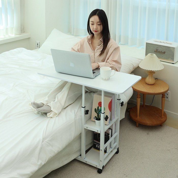 SR 높이조절 이동식 침대 테이블, 블랙