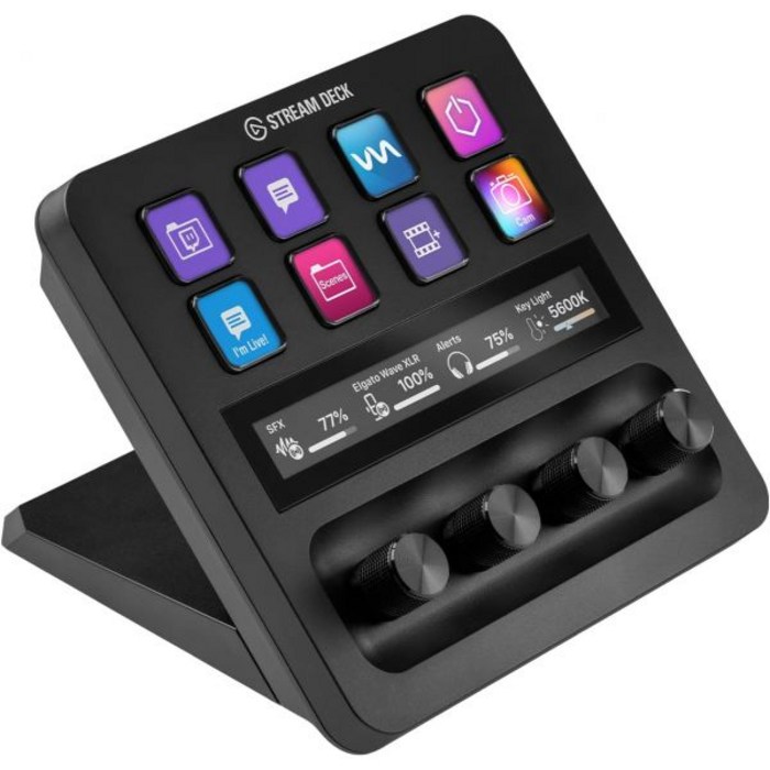 Elgato USBC Stream Deck 오디오 믹서 컨텐츠 제작자용 프로덕션 콘솔 및 스튜디오 컨트롤러 스트리밍 게임 사용자 정의 가능한 터치 스트립 다이얼 LCD 키 Ma, Stream Deck + (Black), 3) 스트림 덱 + (블랙) 대표 이미지 - 스트림덱 추천