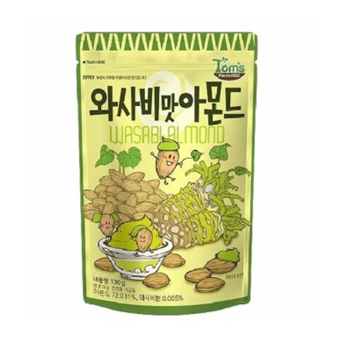 와사비맛 아몬드, 130g, 6개 대표 이미지 - 바프 추천