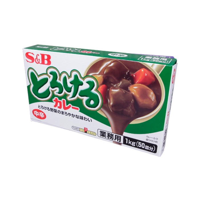 에스비 토로케루 카레 소스믹스 중간맛, 1kg, 1개 대표 이미지 - 일본 카레 추천