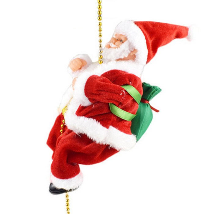 [무료배송][건전지포함] 줄타는 산타 움직이는인형 크리스마스장식 소품 장난감