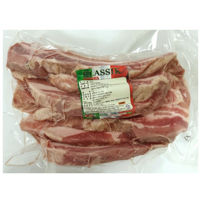 이탈리안 수제베이컨 1kg (Italian Bacon 1~1.5cm), 1팩 대표 이미지 - 관찰레 추천