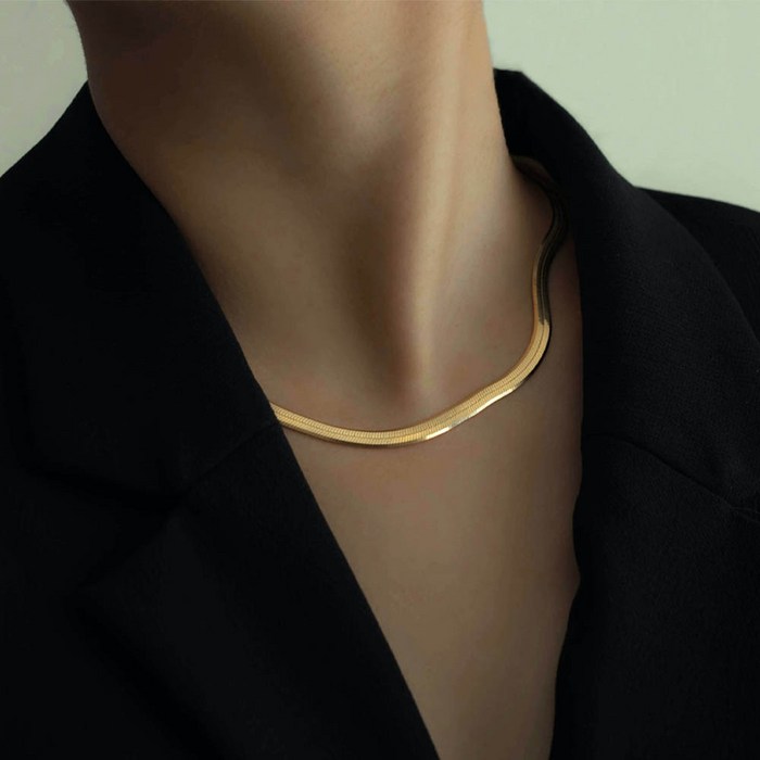 써지컬 뱀줄 스네이크 3mm 5mm 두줄 한줄 목걸이 대표 이미지 - 은목걸이 추천