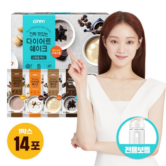 GNM자연의품격 진짜 맛있는 단백질 다이어트 쉐이크 스페셜믹스 + 보틀 1병, 25g, 14포 대표 이미지 - 바나나맛 프로틴 추천