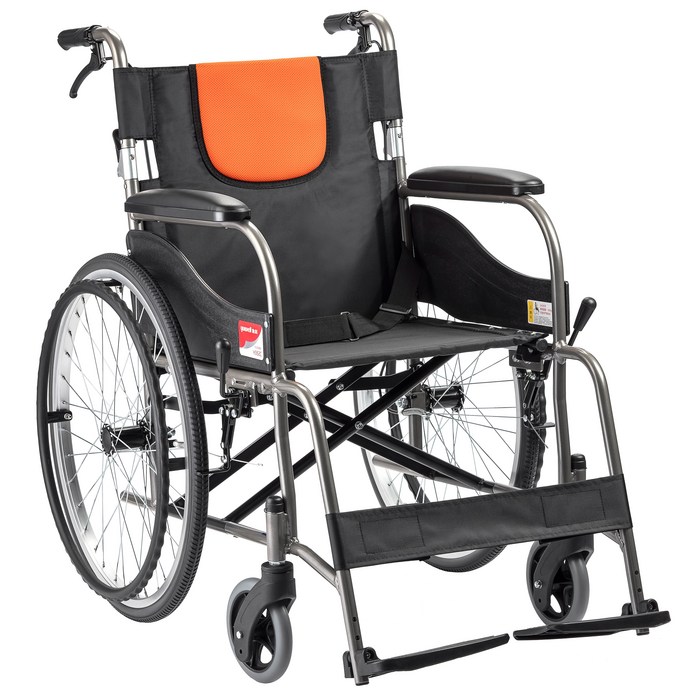 유웰 yuwell 수동형 접이식 알루미늄 경량 컴팩트 홈케어 가정용 환자용 실내용 여행용 노인 실버 복지용구 대여 활동형 H062C 휠체어, 1개 대표 이미지 - 전동휠체어 추천