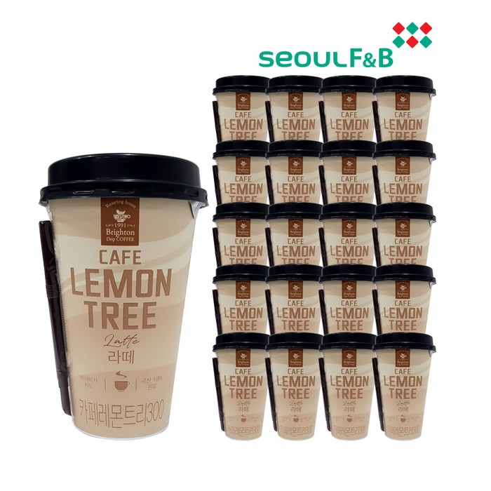 서울에프엔비 카페 레몬트리라떼300ml 20컵 편의점컵커피, 2box, 300ml 대표 이미지 - 토피넛 라떼 추천