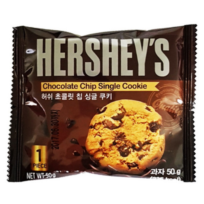허쉬 초콜릿 칩 싱글 쿠키, 50g, 50개 대표 이미지 - 허쉬 초콜릿 추천