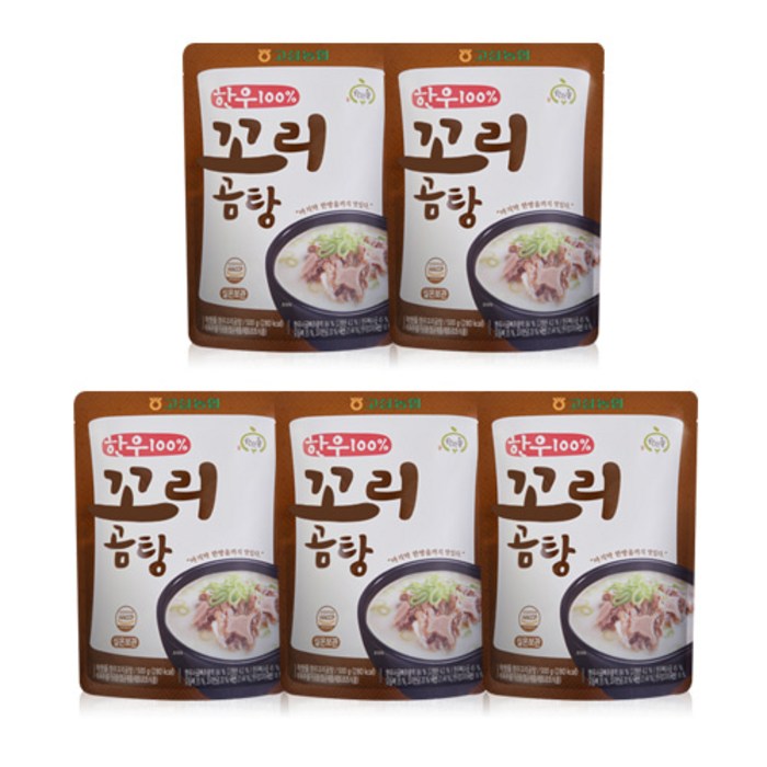 착한들 [고삼농협] 한우 꼬리 곰탕 500g * 5팩, 5개 대표 이미지 - 꼬리곰탕 추천