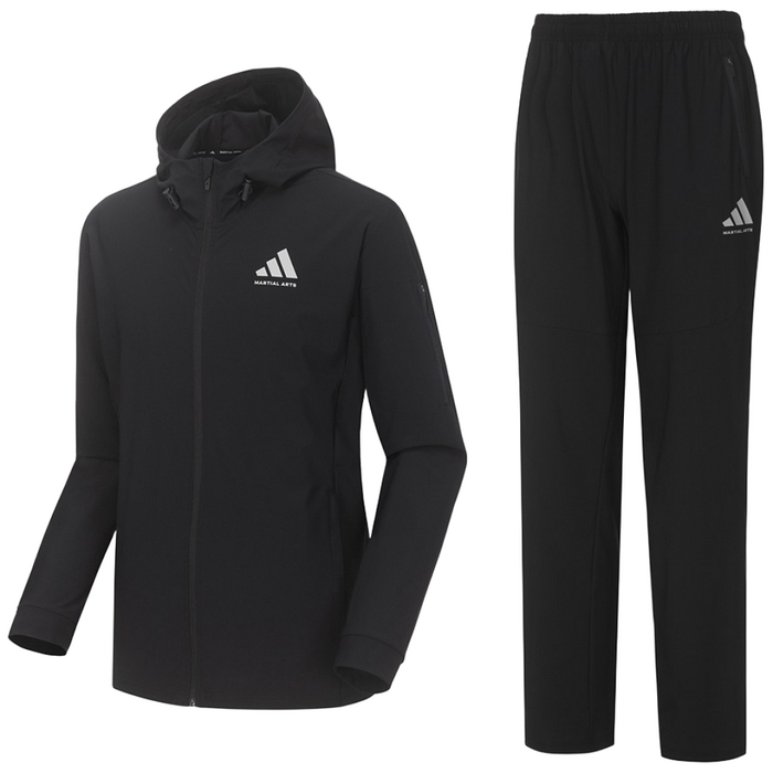 아디다스 컴뱃스포츠 마샬아츠 에어로쿨 트레이닝복 세트 TR140HS1 BK 트랙탑 후드집업