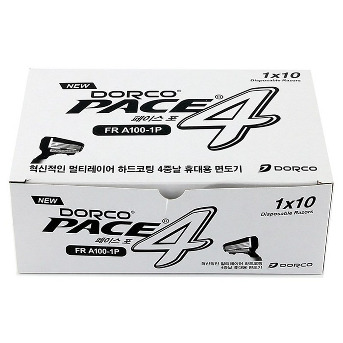 도루코 페이스4 휴대용면도기, 10개, 1개 대표 이미지 - 일회용 면도기 추천