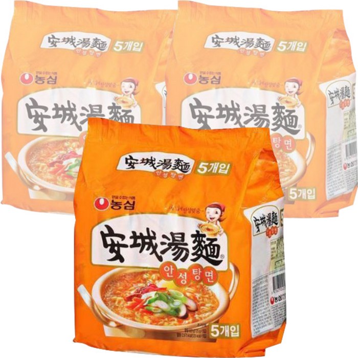 농심 안성탕면 125g, 15개 대표 이미지 - 농심 라면 추천