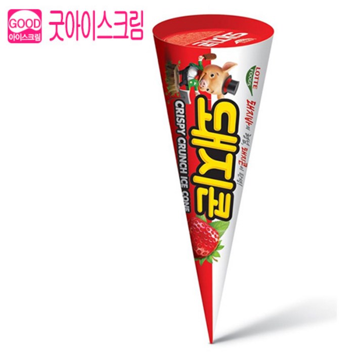 롯데푸드 돼지콘 아이스크림, 24개, 160ml 대표 이미지 - 콘 아이스크림 추천