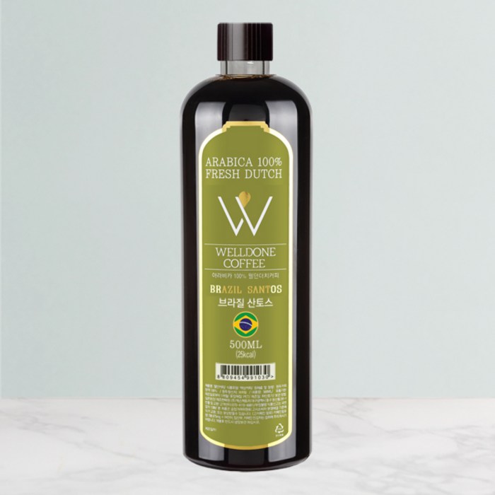 웰던커피 콜드브루 브라질 산토스 더치커피, 500ml, 1병 대표 이미지 - 콜드브루 추천