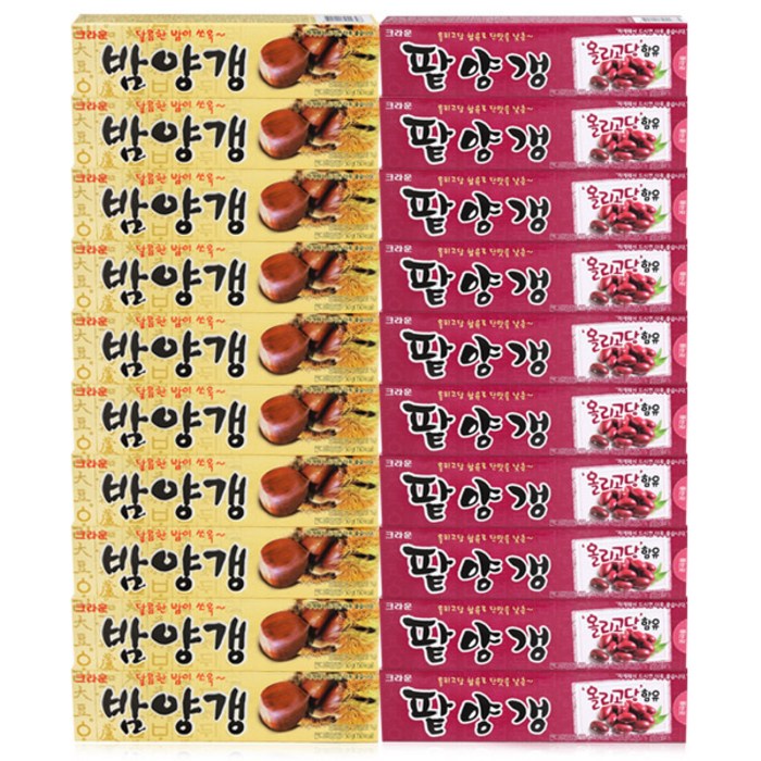 크라운 밤+팥 연양갱 50g, 20개 대표 이미지 - 밤양갱 추천